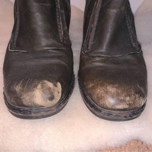 MJUS Green Leather Ankle Heeled Boots Moto 39 - Picture 9 of 10